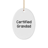 Funny Grandad Gifts from Friends and Family - Oval Ornament for Christmas - Image 1